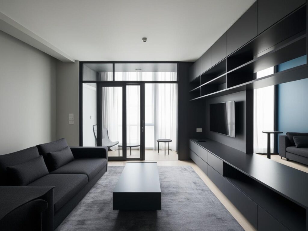 imagem-interna-de-uma-kitnet-moderna-com-perfil-dark-para-os-moveis-1